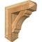 Ekena Millwork Olympic Arts and Crafts Rough Sawn Bracket w/ Offset Brace, Western Red Cedar, 8"W x 26"D x 26"H BKT0806X26X26OLY03RWR - alternate 1